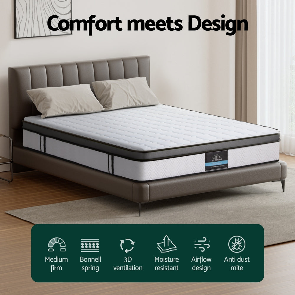 Queen Mattress Cool Gel Foam 25cm by Giselle Bedding