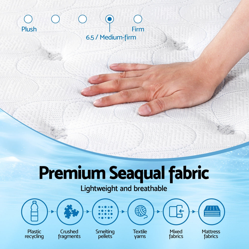 Queen 30cm Mattress Gel Foam Pocket Spring by Giselle Bedding