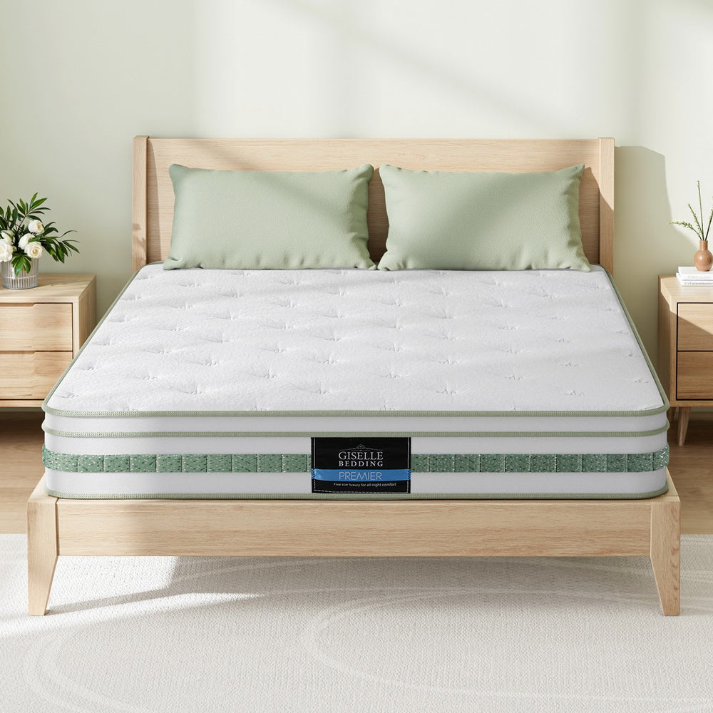 Queen 20cm Mattress Green Tea Mattresses by Giselle Bedding