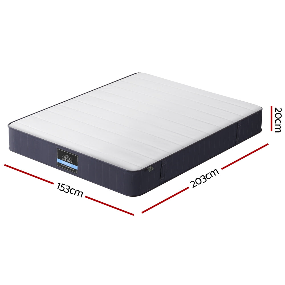 Queen 20cm Mattress Bed Pocket Spring Mattresses by Giselle Bedding