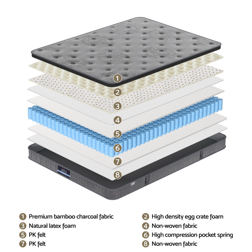 Queen 26cm Mattress Latex Foam Mattresses by Giselle Bedding