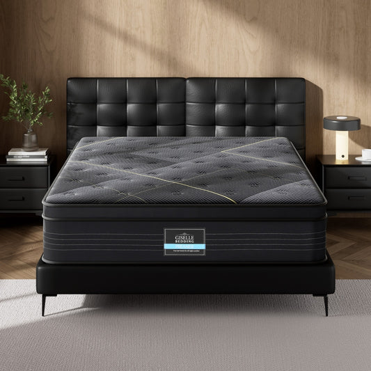 Queen 35cm Mattress Bed Bamboo Pocket Firm Foam