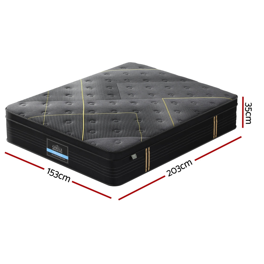 Queen 35cm Mattress Bed Bamboo Pocket Firm Foam