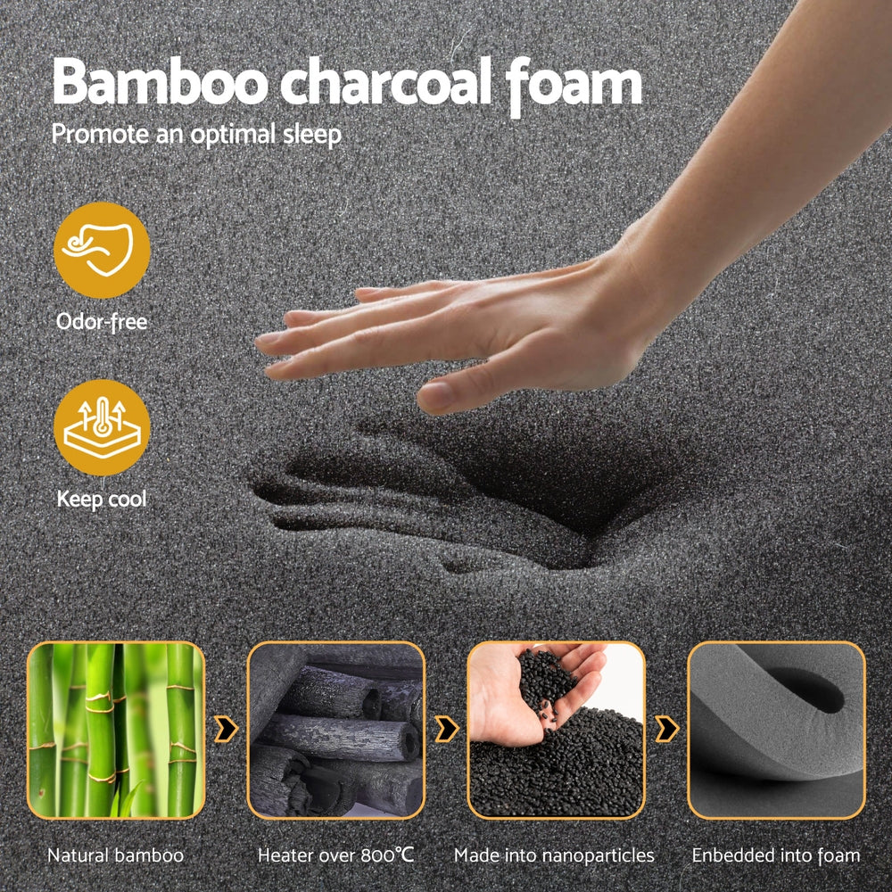 Queen 35cm Mattress Bed Bamboo Pocket Firm Foam