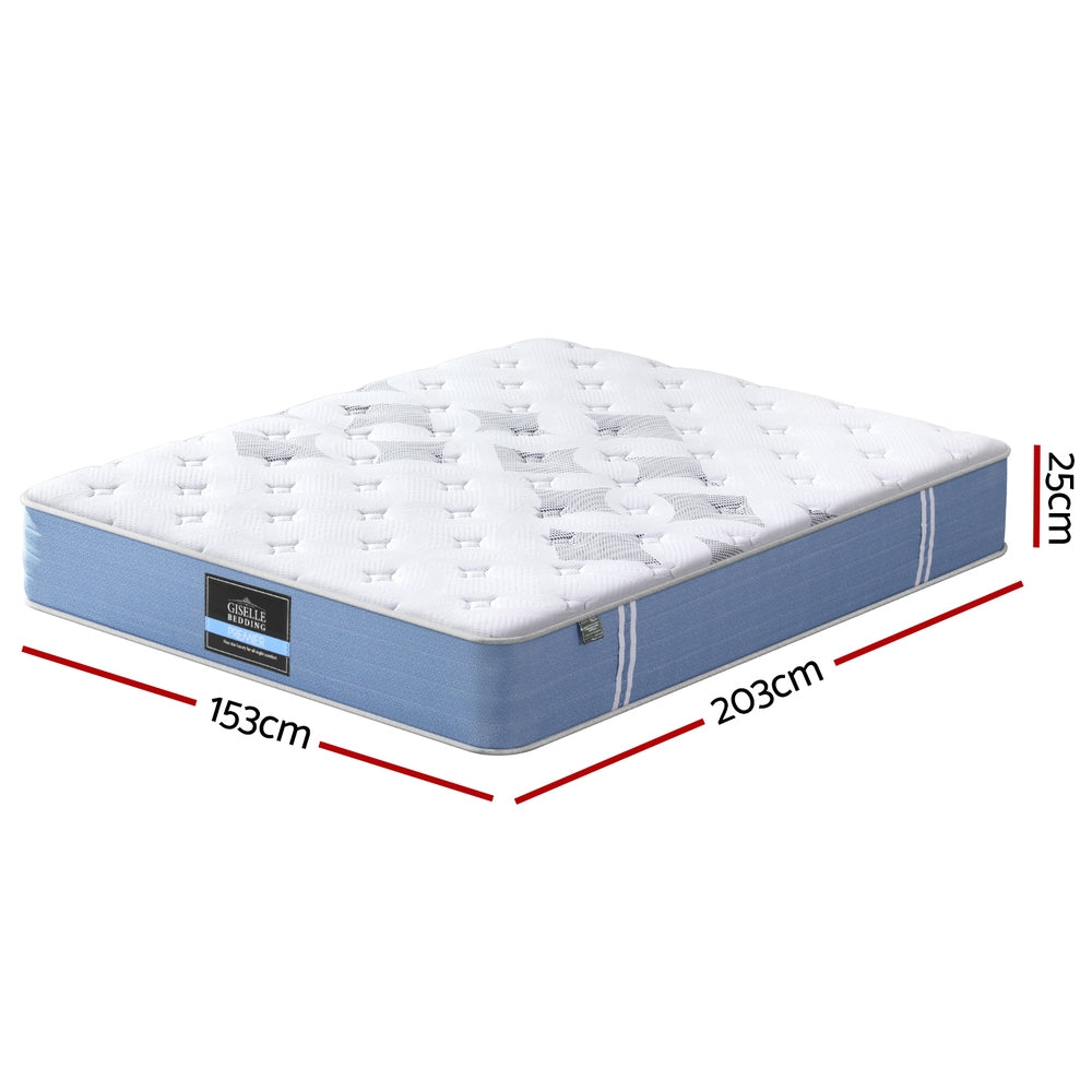 Queen  25cm Mattress Bed Pocket Spring Mattressesby Giselle Bedding