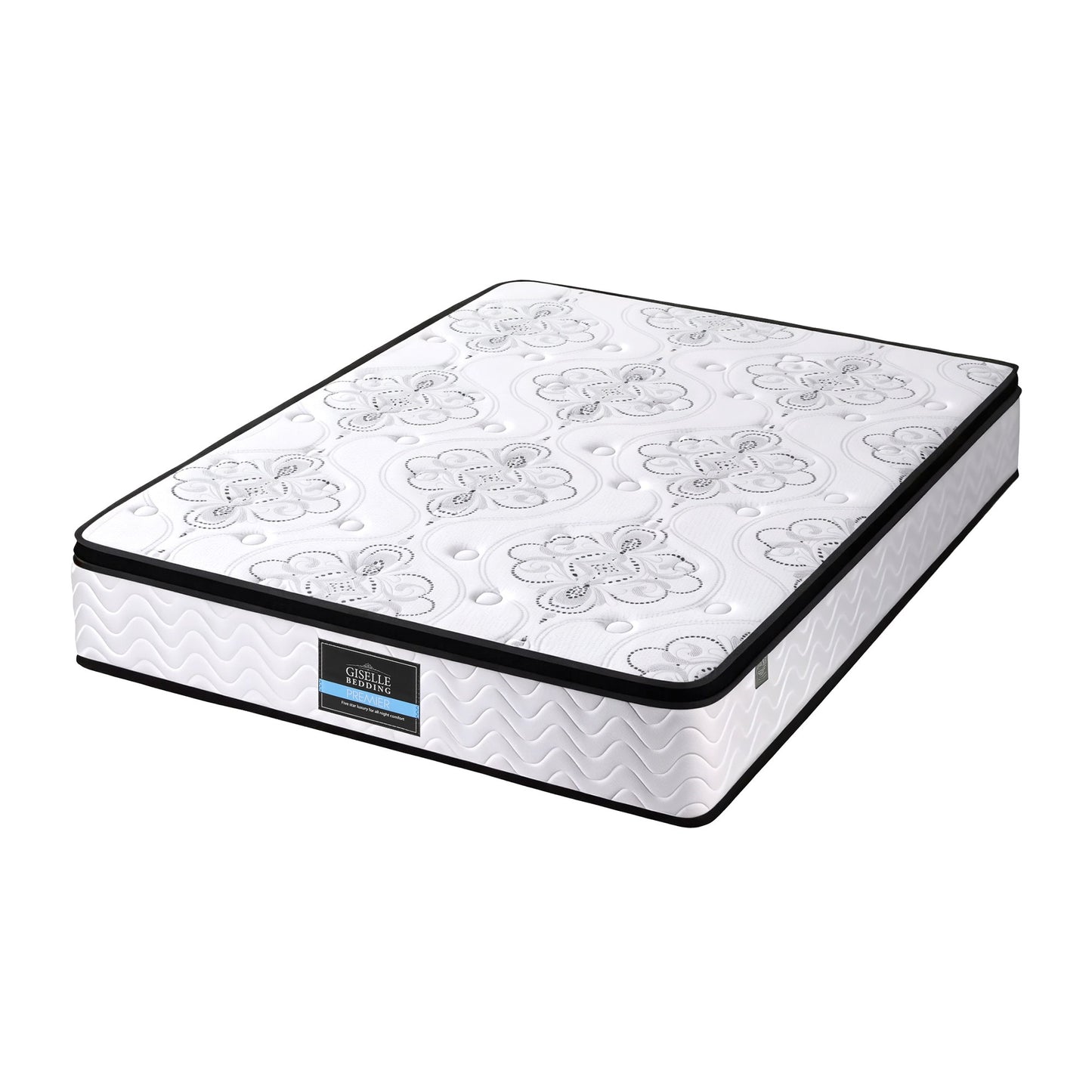 Queen Mattress 30cm Pocket Spring Euro Top Medium Firm Foam by Giselle Bedding