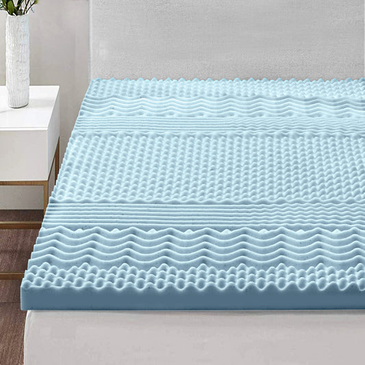 Queen Memory Foam Mattress Topper 7-Zone 5cm by Giselle Bedding