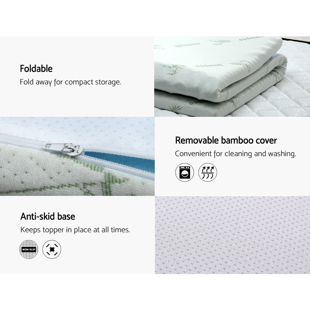 Queen Memory Foam Mattress Topper 7-Zone 8cm by Giselle Bedding