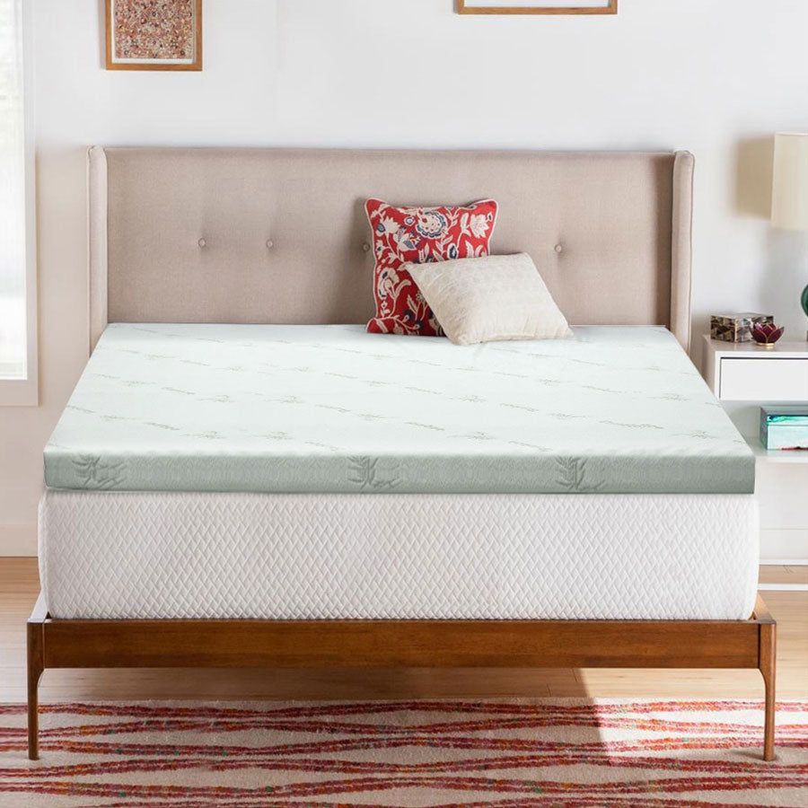 Memory Foam Queen Mattress Topper Cool Gel 10cm Giselle Bedding