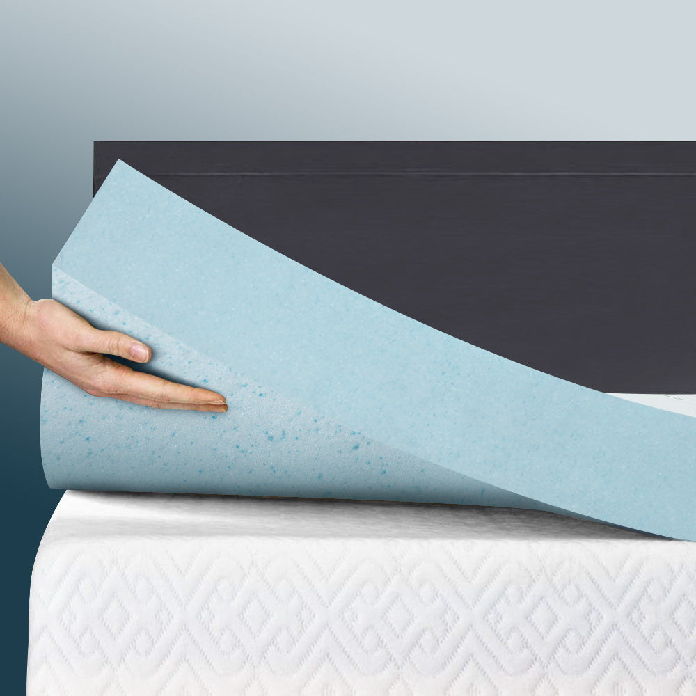 Memory Foam Queen Mattress Topper Cool Gel 10cm Giselle Bedding