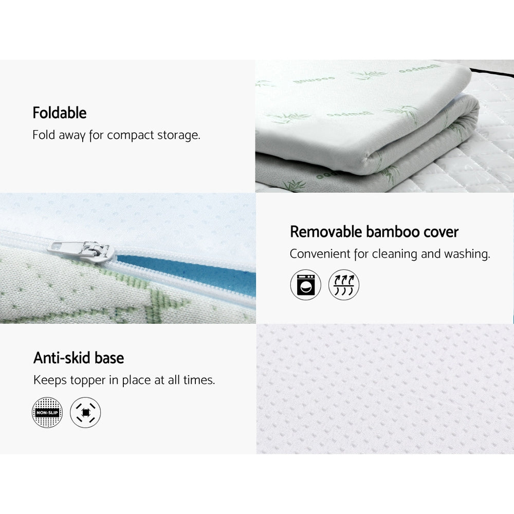 Queen Memory Foam Mattress Topper Cool Gel 5cm by Giselle Bedding