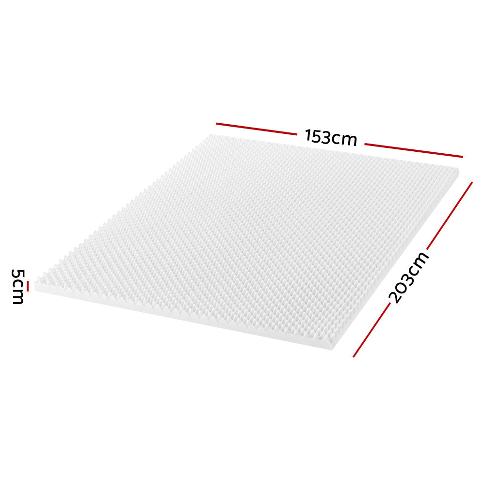 Queen Memory Foam Mattress Topper Egg Crate 5cm by Giselle Bedding