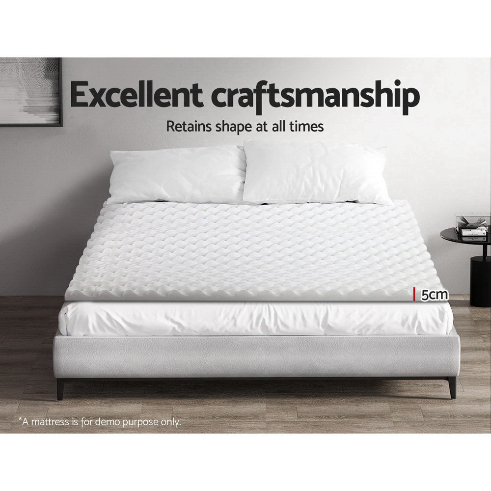 Queen Memory Foam Mattress Topper Egg Crate 5cm by Giselle Bedding