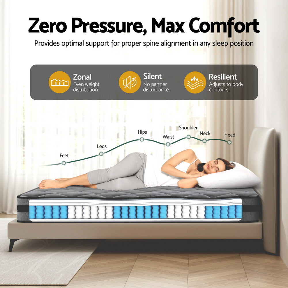 Queen 22cm Mattress Medium Firm by Giselle Bedding