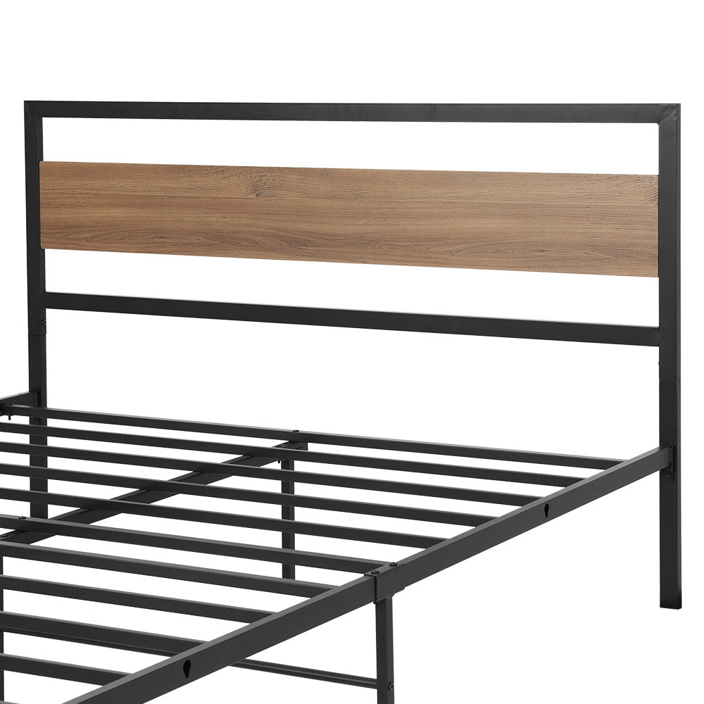 Queen Bed Frame Size Metal Base Mattress Platform Foundation Black DREW by Artiss