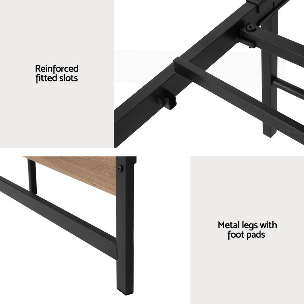 Queen Bed Frame Size Metal Base Mattress Platform Foundation Black DREW by Artiss