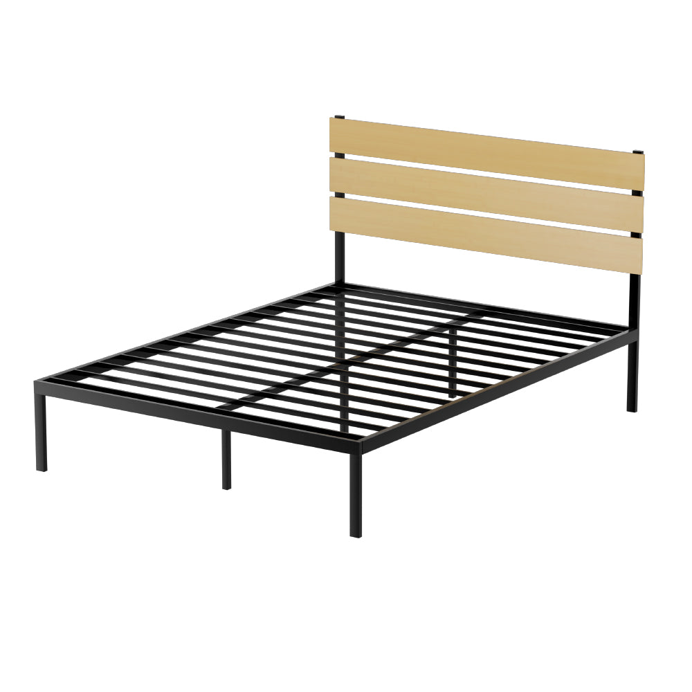 Queen Bed Frame Size Metal Base Mattress Platform Foundation Black PAULA by Artiss
