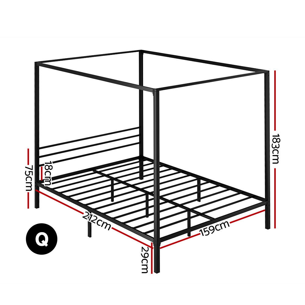 Queen Bed Frame Size Metal Bed Frame POCHY by Artiss