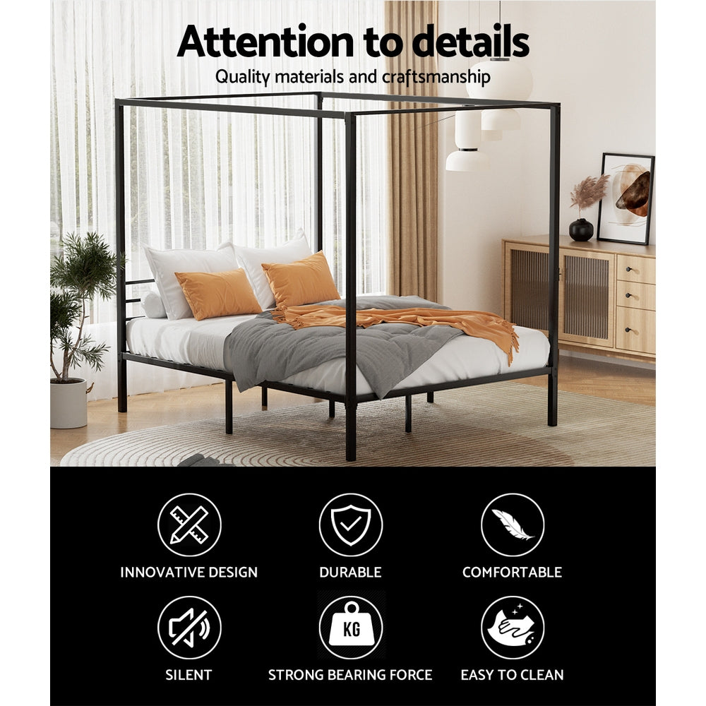 Queen Bed Frame Size Metal Bed Frame POCHY by Artiss