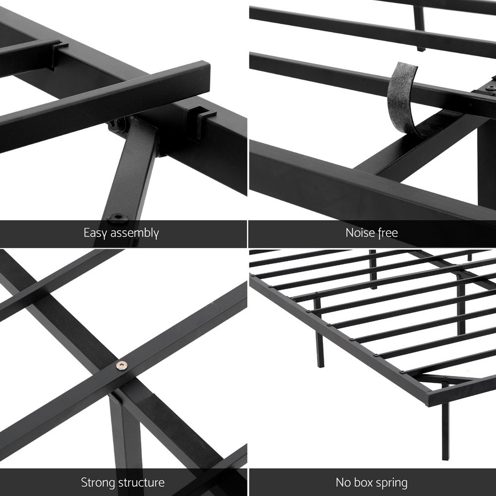 Queen Bed Frame,Floating Metal Bed Frame with Smart LED Lights - Sturdy Metal Platform Bed Base, Silent Design, Tool-Free Assembly, 300KG Capacity for Home/Hotel/Master Bedroom? by Artiss