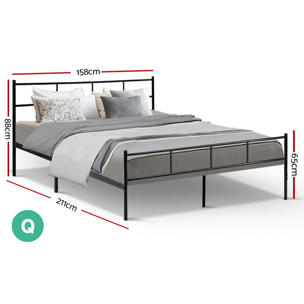 Queen Bed Frame Metal Bed Frame SOL by Artiss