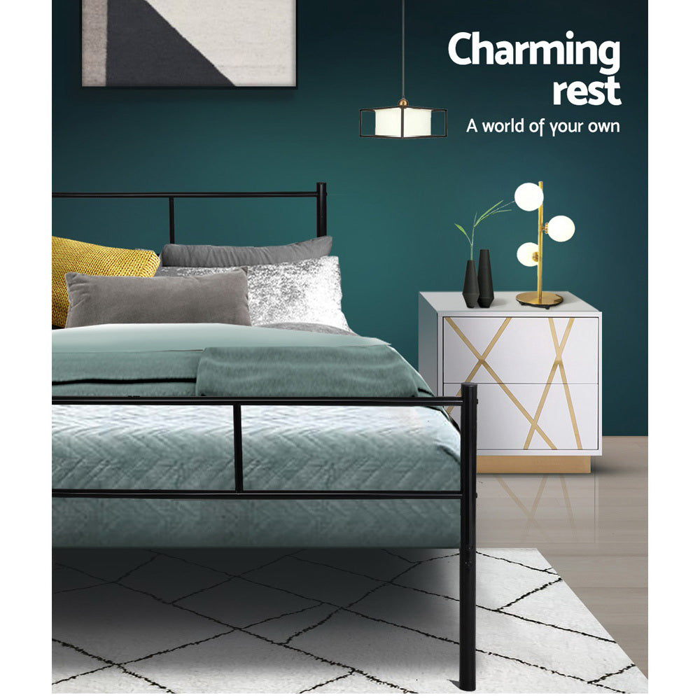 Queen Bed Frame Metal Bed Frame SOL by Artiss