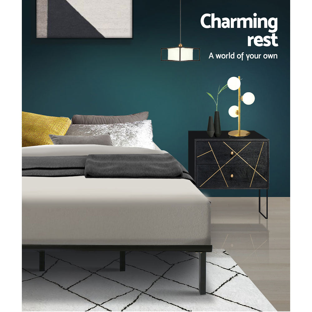 Queen Bed Frame Size Metal Bed Frame TED by Artiss