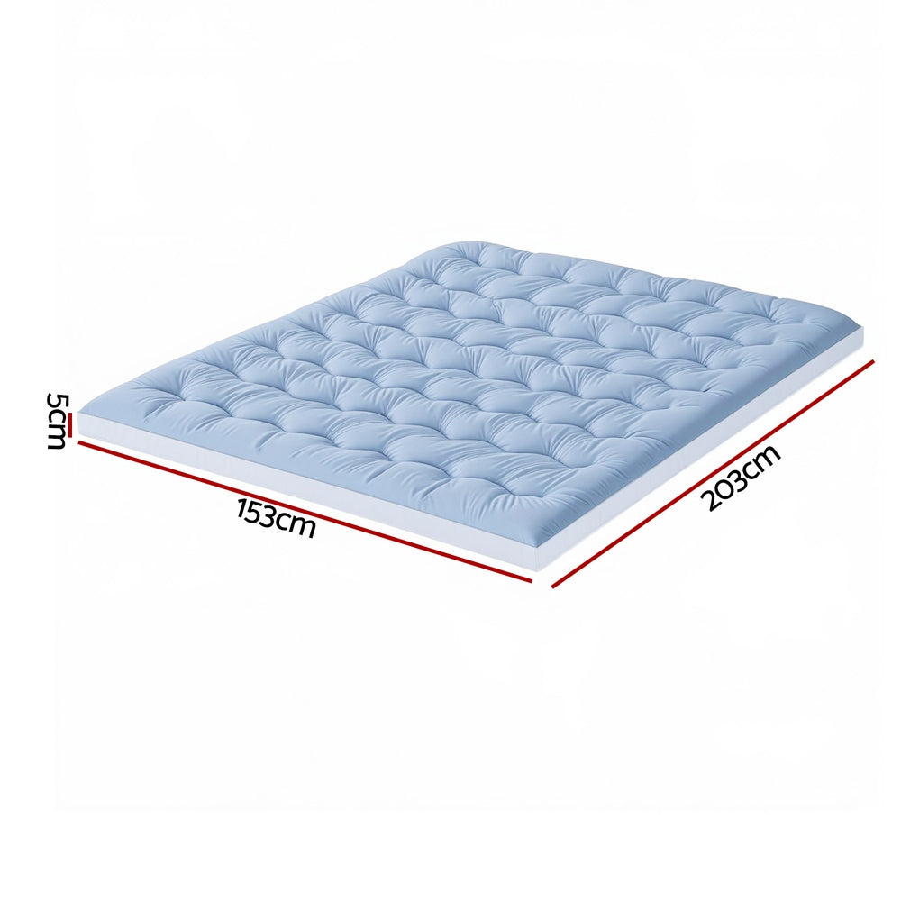 Queen 5cm Mattress Topper Pillowtop toppers Double-Sided by Giselle Bedding