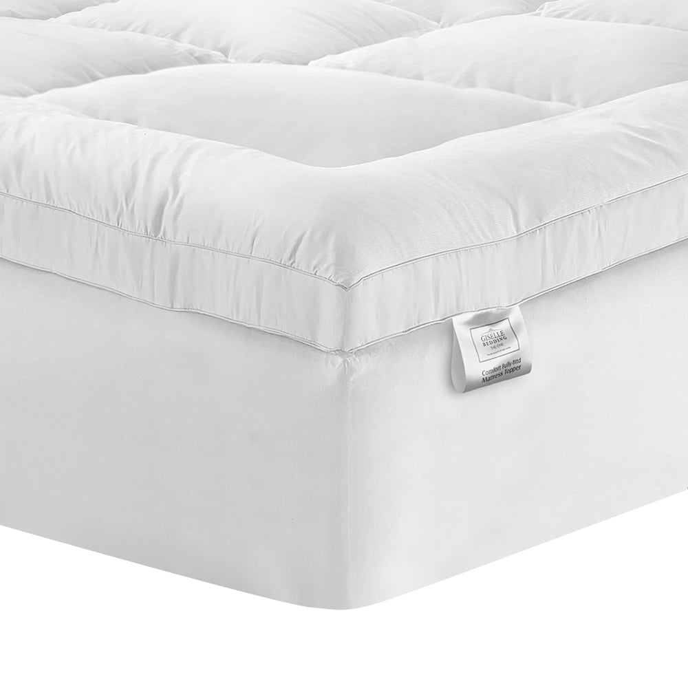 Queen Mattress Topper Pillowtop 1000GSM Microfibre Filling Protector by
