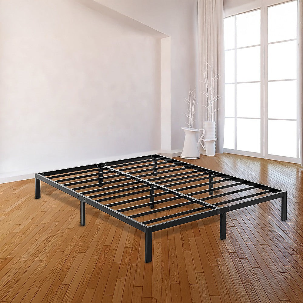 Queen Metal Bed Frame Full Steel Heavy Duty