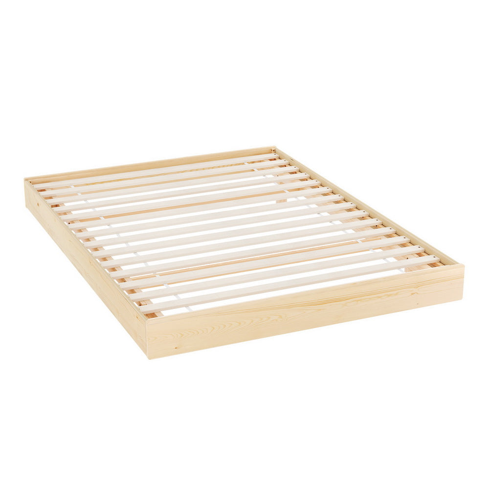 Queen Bed Frame Size Floating Wooden Mattress Base Platform Timber ODIN by Artiss