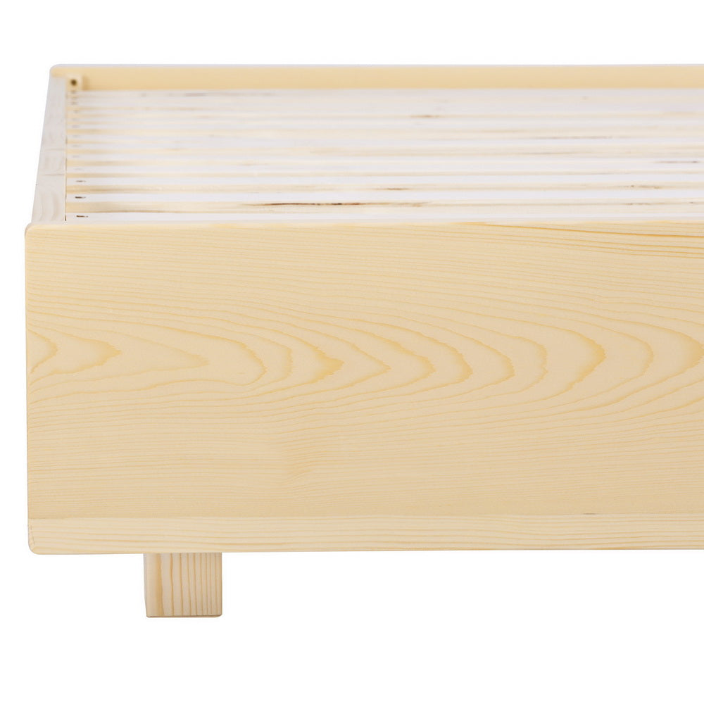 Queen Bed Frame Size Floating Wooden Mattress Base Platform Timber ODIN by Artiss