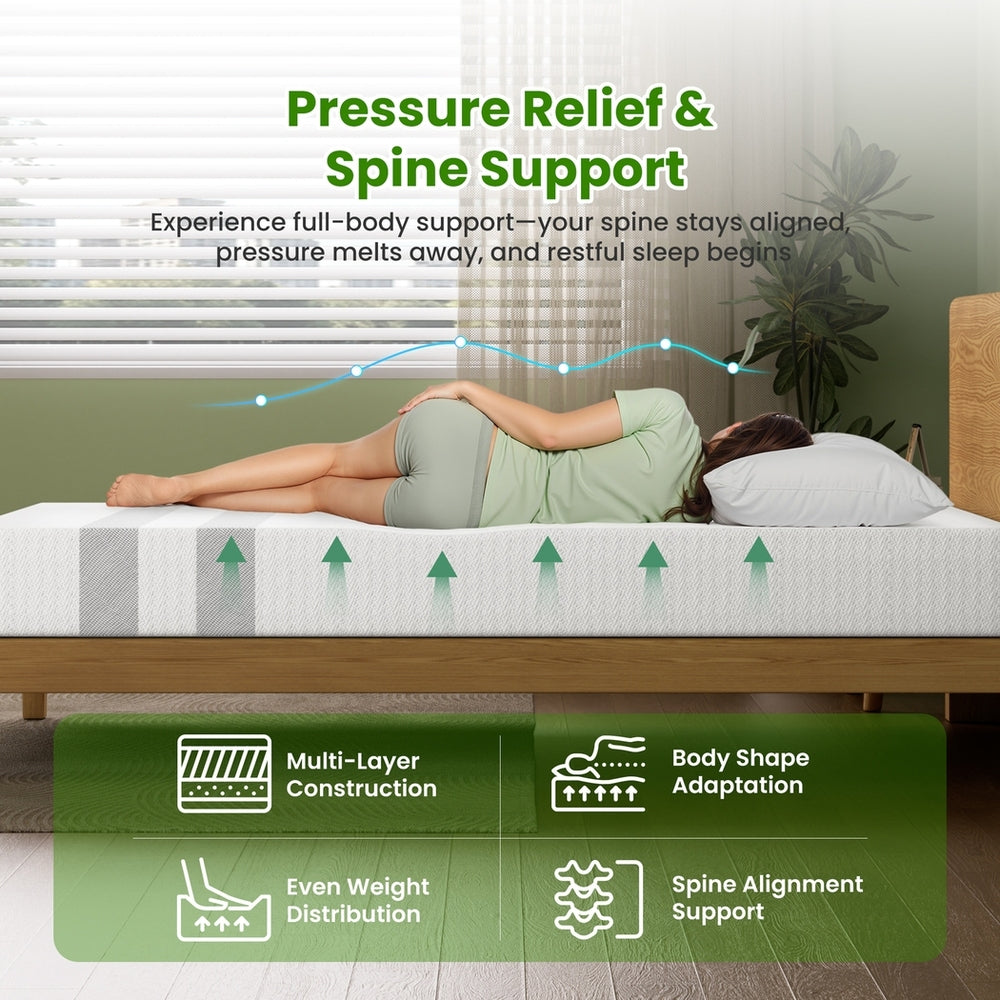 20cm Double Reversible Gel Memory Foam Mattress BedStory Medium Soft & Firm